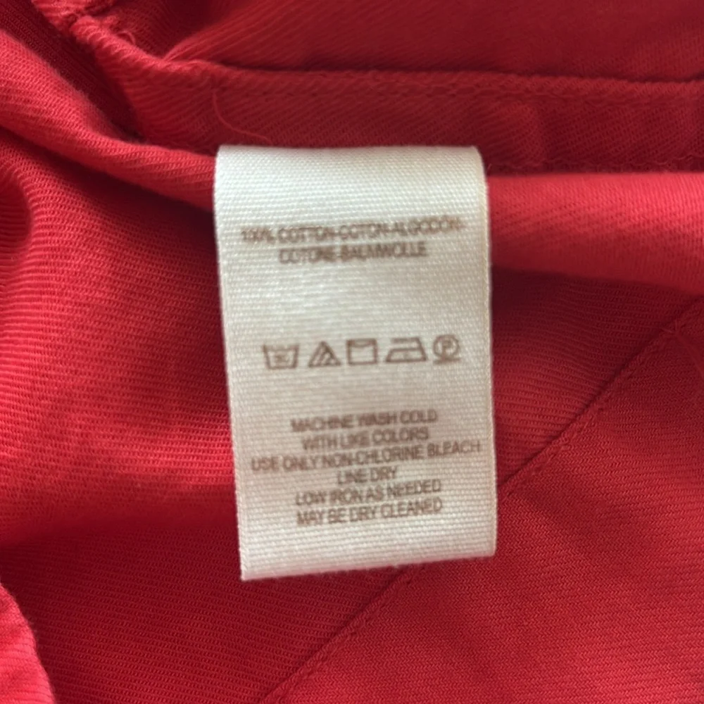 Free People Vibrant Red Cotton Dress in excellent condition